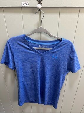 LG Blue Heather V-Neck Short Sleeve Tee